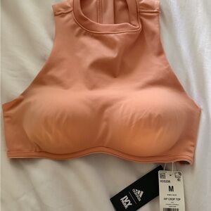 IVY PARK Peach High-Neck Crop Top
